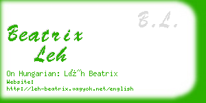 beatrix leh business card